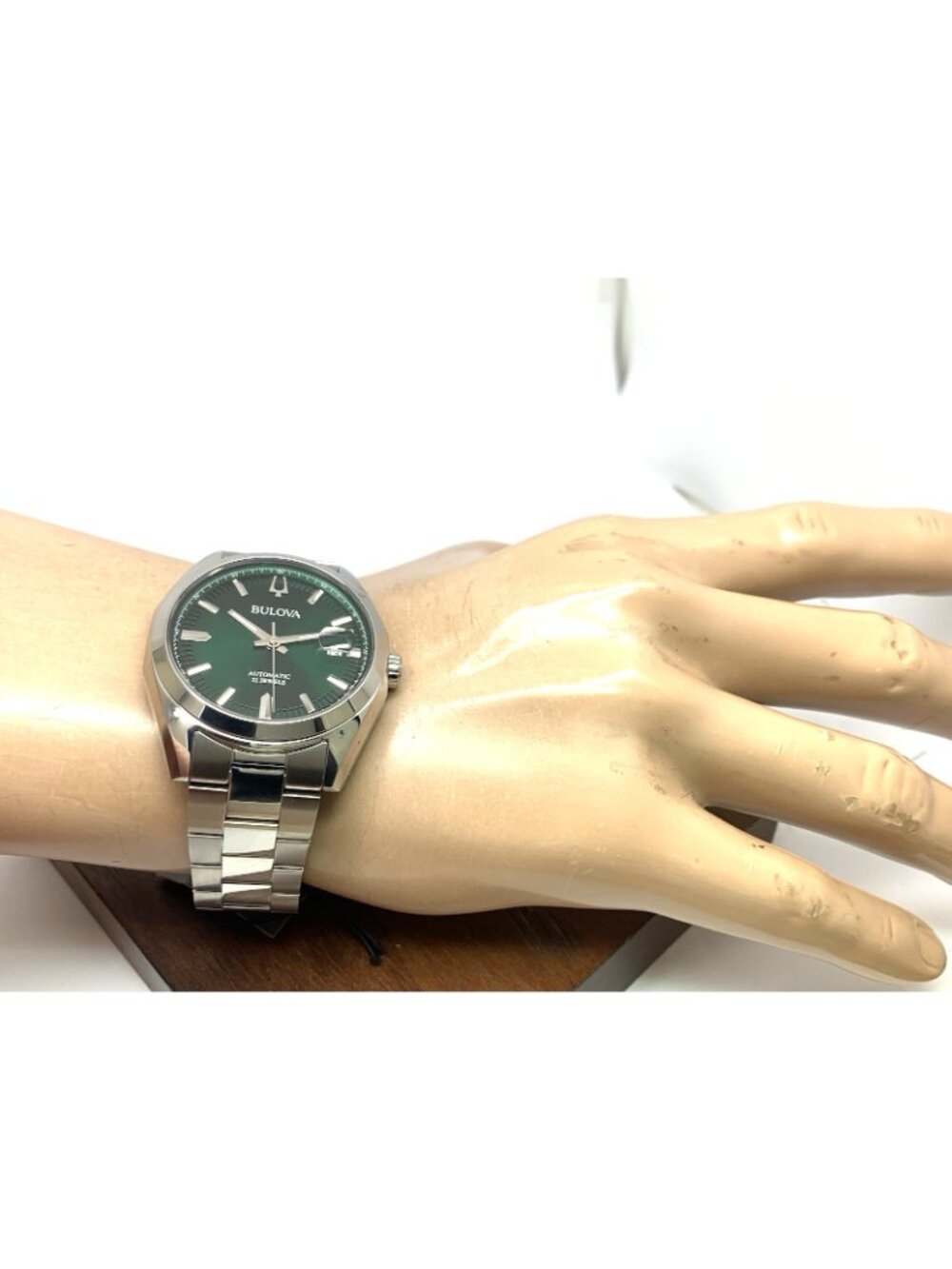 Bulova Men's Watch 96B429 Surveyor Automatic Green Dial Stainless Steel 39mm - Picture 4 of 14
